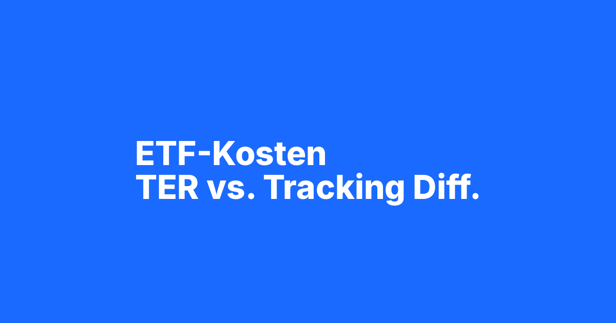Beitragsbild ETF-Kosten richtig lesen: TER, Tracking Difference und was wirklich zählt